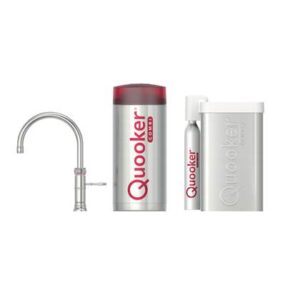 Quooker CUBE COMBI+ Classic Fusion Round RVS Kokendwaterkraan Kokendwaterkraan