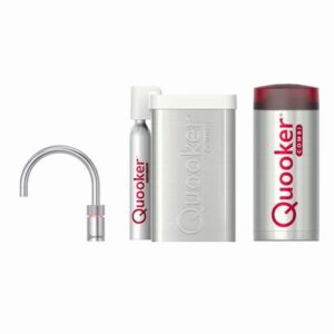 Quooker CUBE COMBI+ Single Tap Nordic Round RVS Kokendwaterkraan Kokendwaterkraan