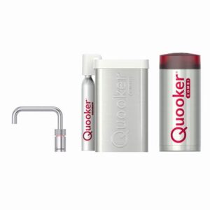 Quooker CUBE COMBI+ Single Tap Nordic Square RVS Kokendwaterkraan Kokendwaterkraan