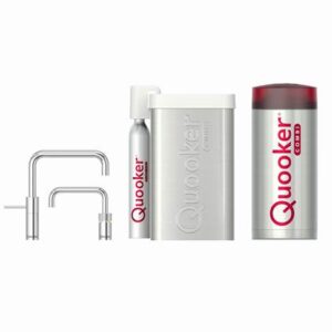 Quooker CUBE COMBI Twintap Nordic Square Chroom Kokendwaterkraan Kokendwaterkraan